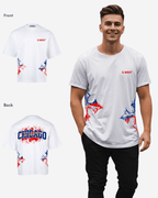 G West Chicago Blood Arch Logo Oversized T-Shirts G West