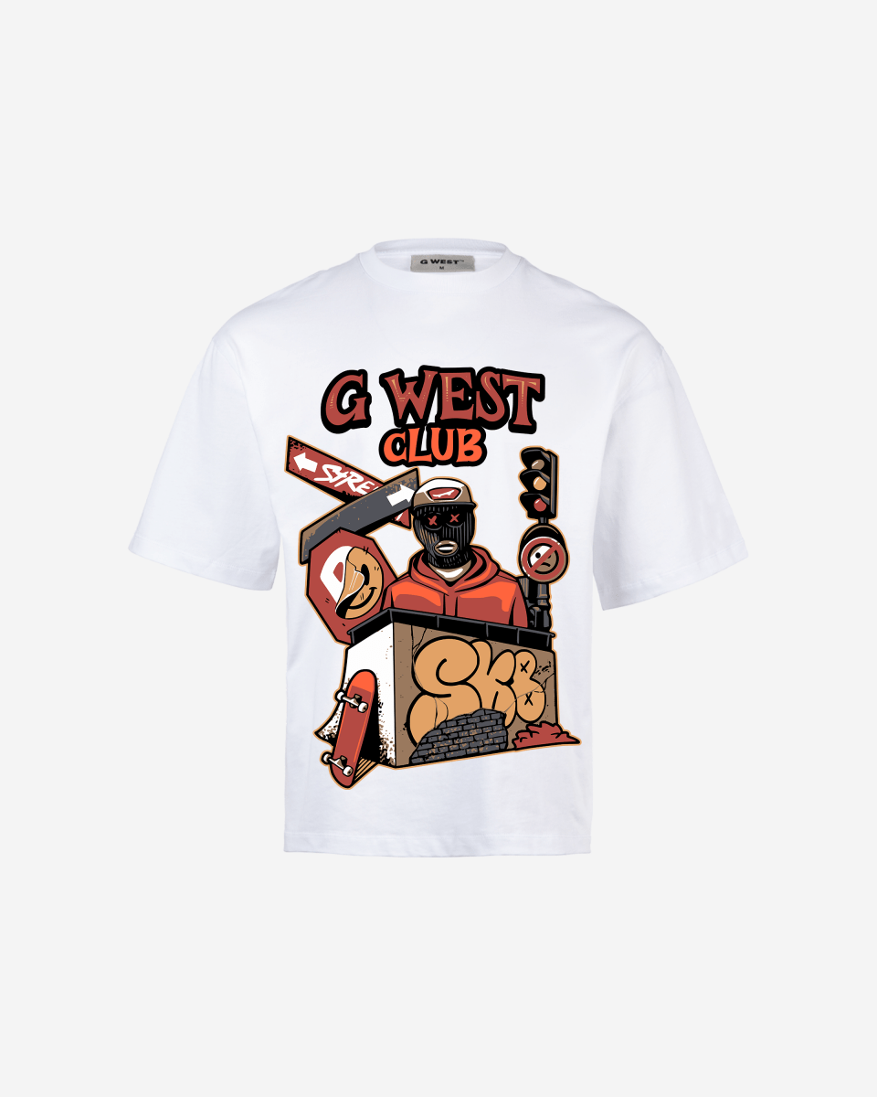 G WEST CLUB Oversized T-Shirt Mens G West