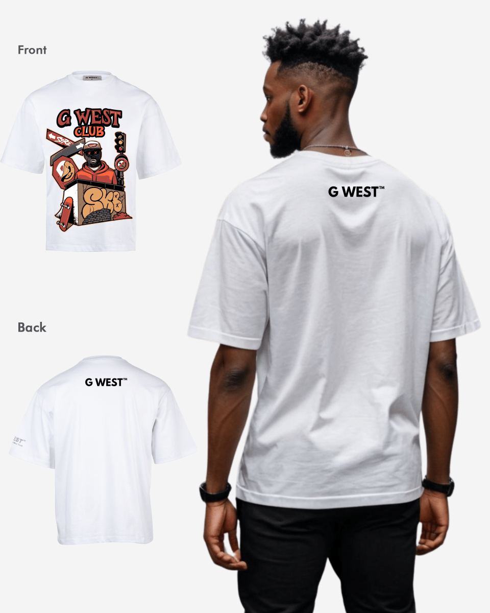 G WEST CLUB Oversized T-Shirt Mens G West