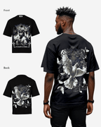 G West Mens Connected All The Time Premium Oversized Tee Front And Back Print G West