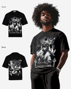 G West Mens Connected All The Time Premium Oversized Tee Front And Back Print G West