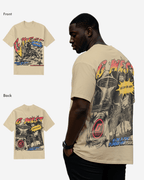 G West Cosmic Sky Ride Acid Wash Double Hit T-Shirt Big and Tall Mens G West
