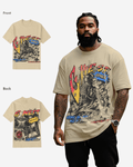 G West Cosmic Sky Ride Acid Wash Double Hit T-Shirt Big and Tall Mens G West
