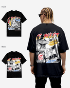 G West Cosmic Sky Ride Double Hit T-Shirt Big and Tall Mens G West