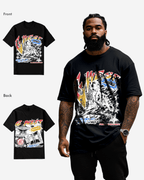 G West Cosmic Sky Ride Double Hit T-Shirt Big and Tall Mens G West