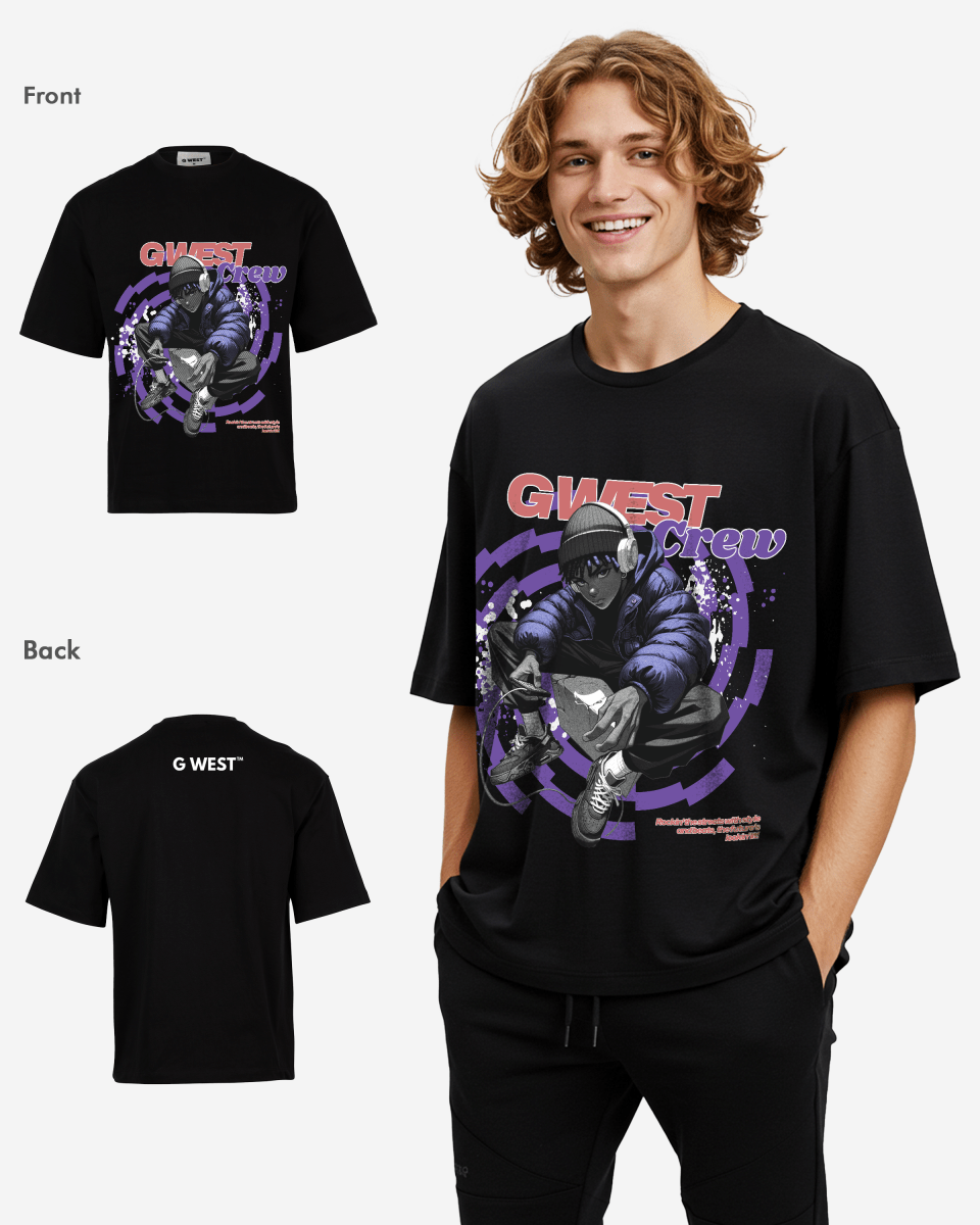 G WEST CREW OVERSIZED T-Shirt Mens G West