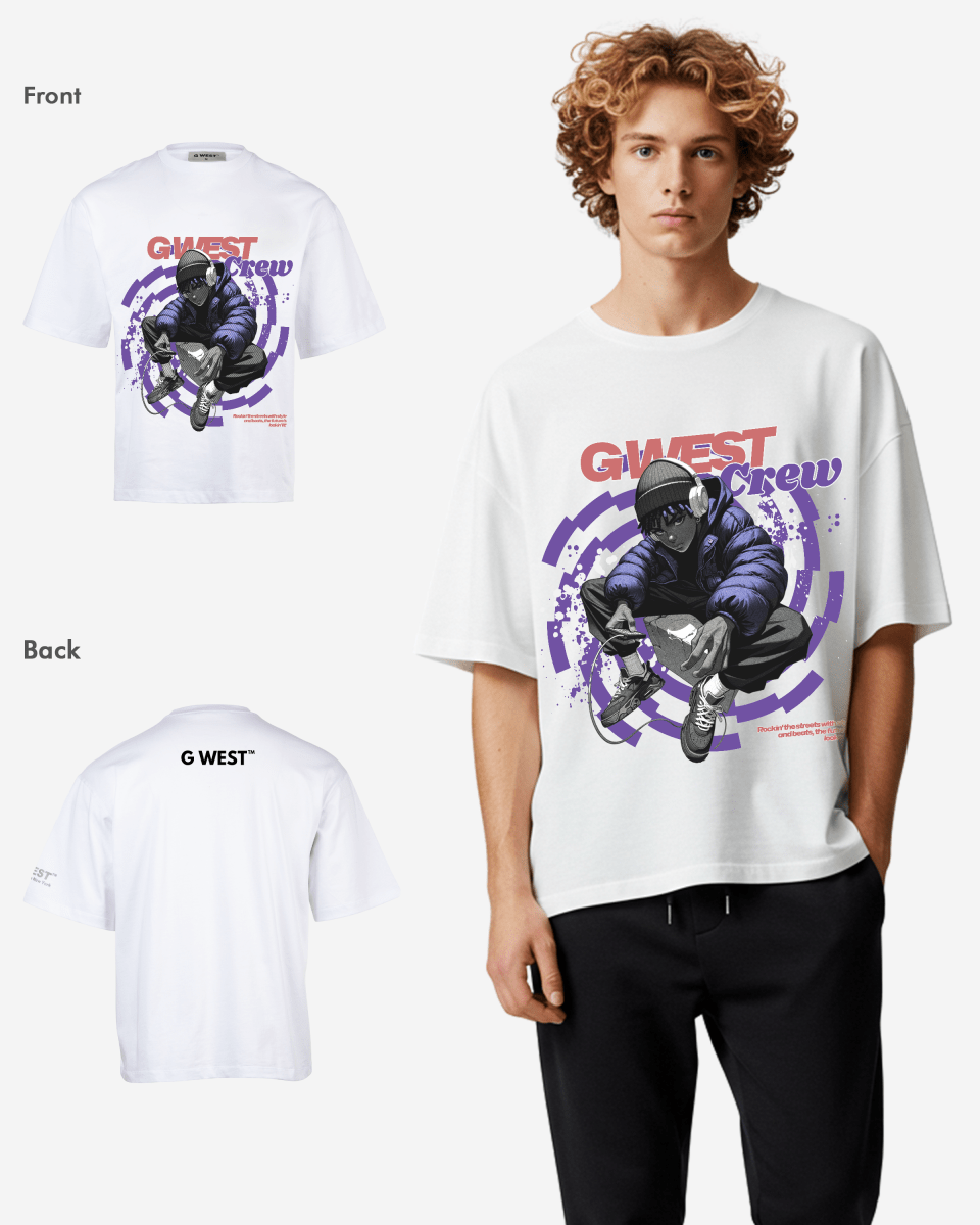 G WEST CREW OVERSIZED T-Shirt Mens G West