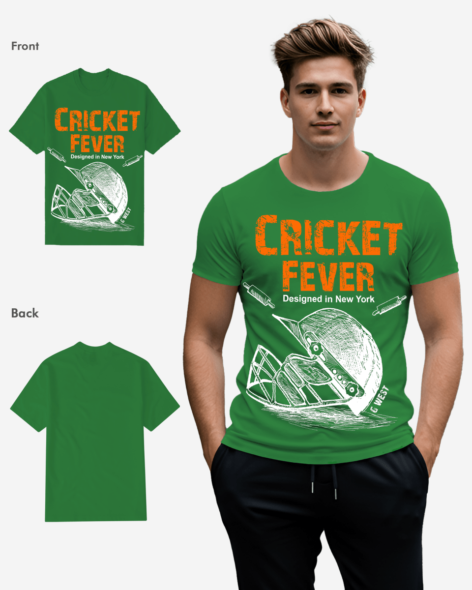 G West Cricket Fever T-Shirt Mens G West