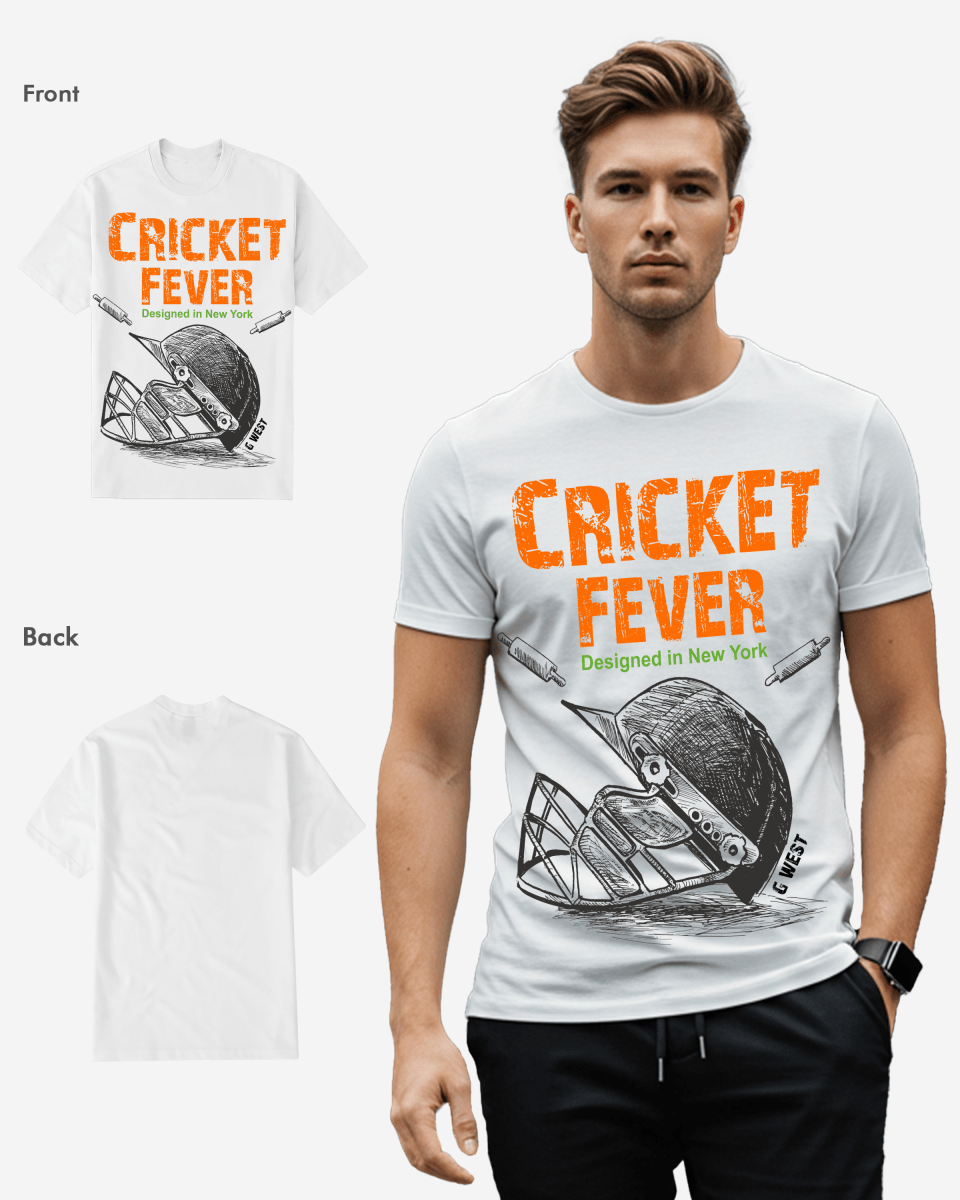 G West Cricket Fever T-Shirt Mens G West