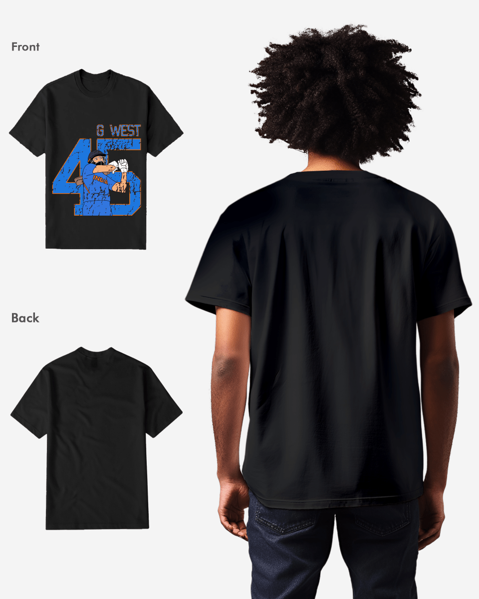 G West Cricket India King-45 T-Shirt : Gwdtfl2410 - 3 Colors Mens G West