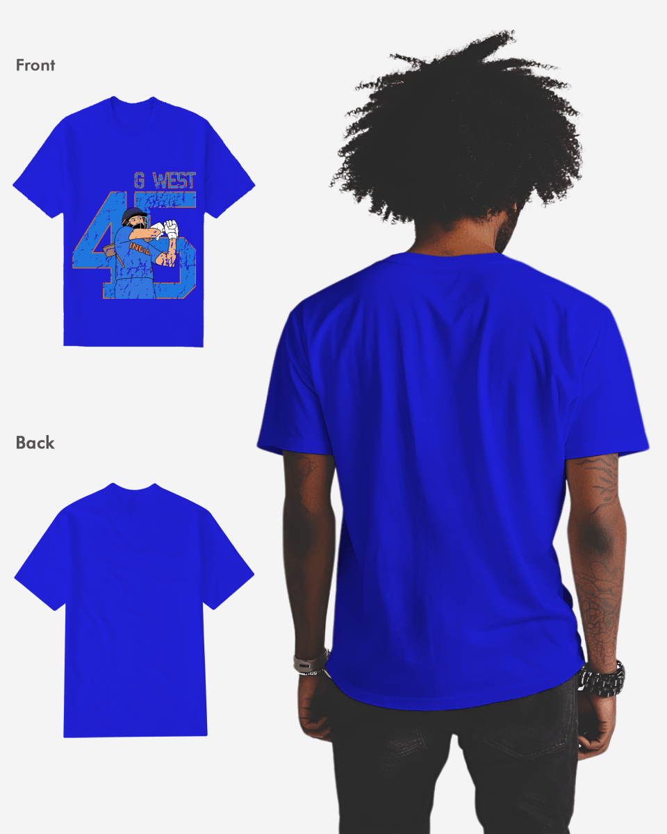 G West Cricket India King-45 T-Shirt : Gwdtfl2410 - 3 Colors Mens G West