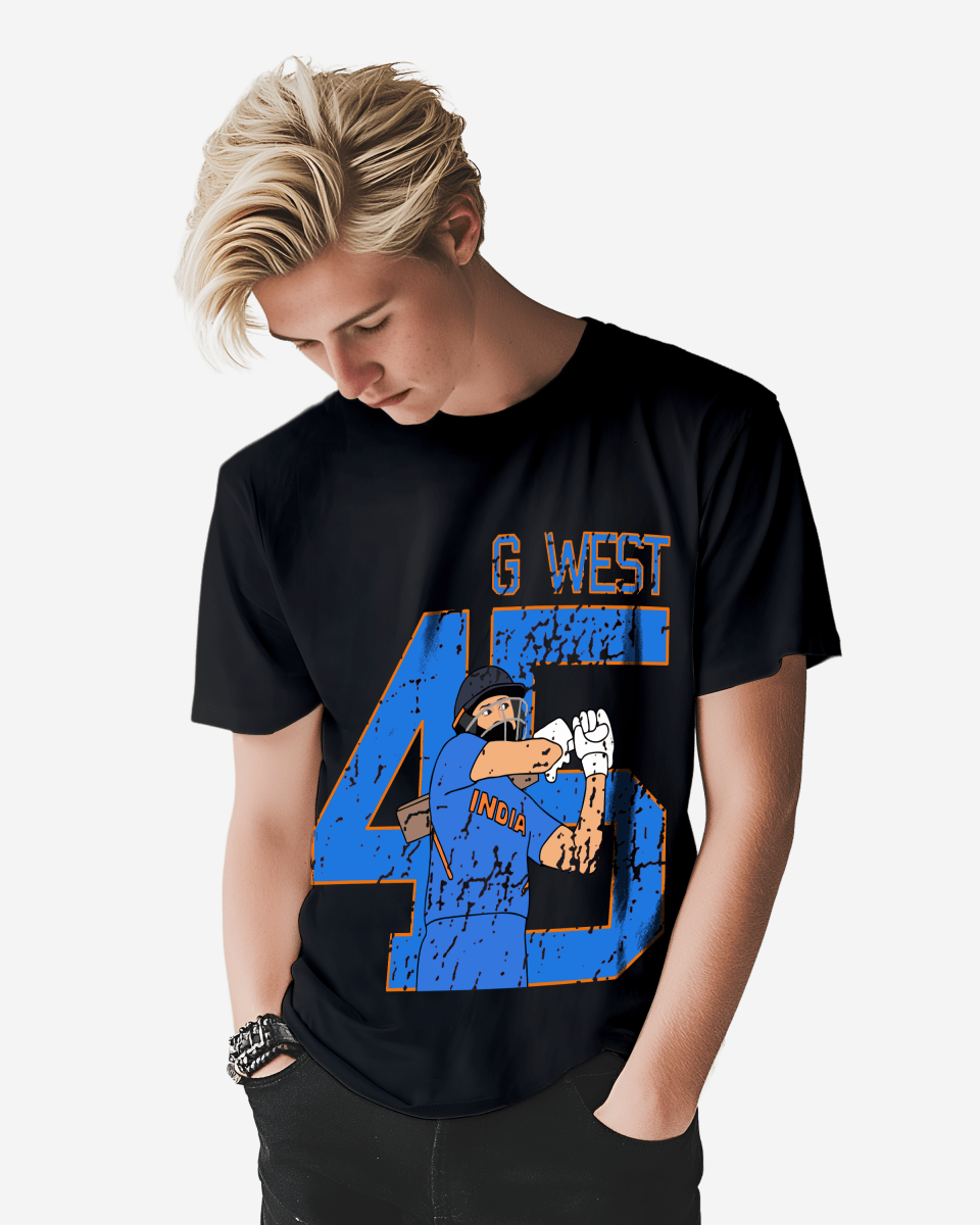 G West Cricket India King-45 T-Shirt : Gwdtfl2410 - 3 Colors Mens G West