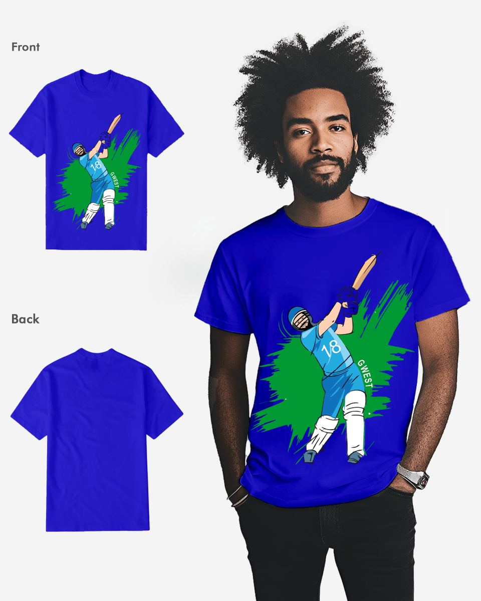 G West Cricket India T-Shirt : Gwdtfl2411 - 3 Colors Mens G West