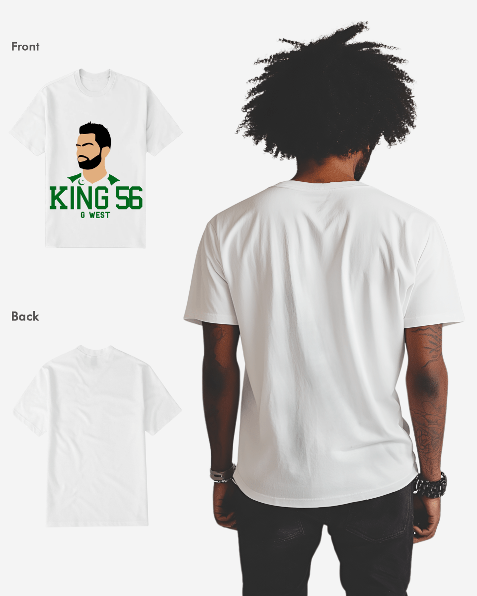 G West Cricket King 56 Black T-Shirt Mens G West