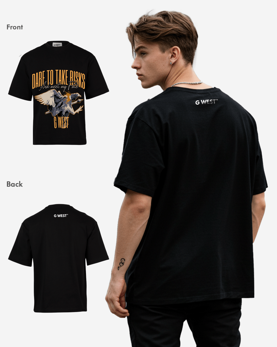 G WEST Dare To Take Bisks Oversized T-Shirt Mens G West