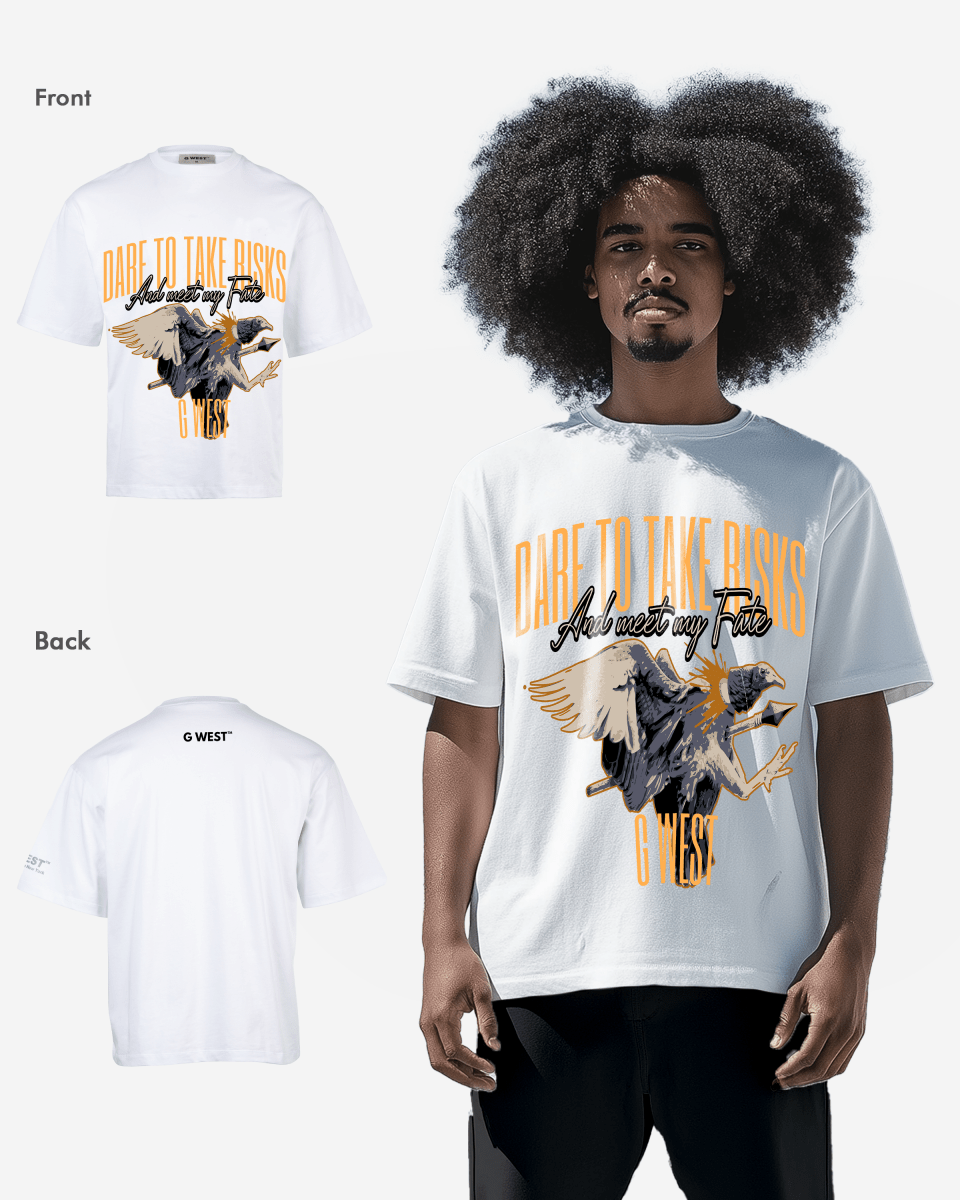 G WEST Dare To Take Bisks Oversized T-Shirt Mens G West