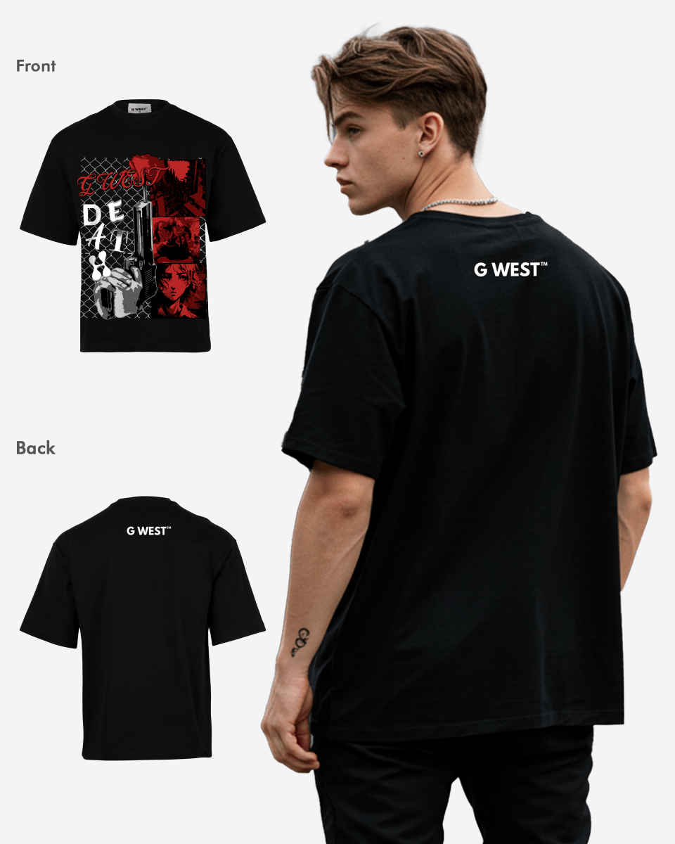G WEST DEATH OVERSIZED T-Shirt Mens G West