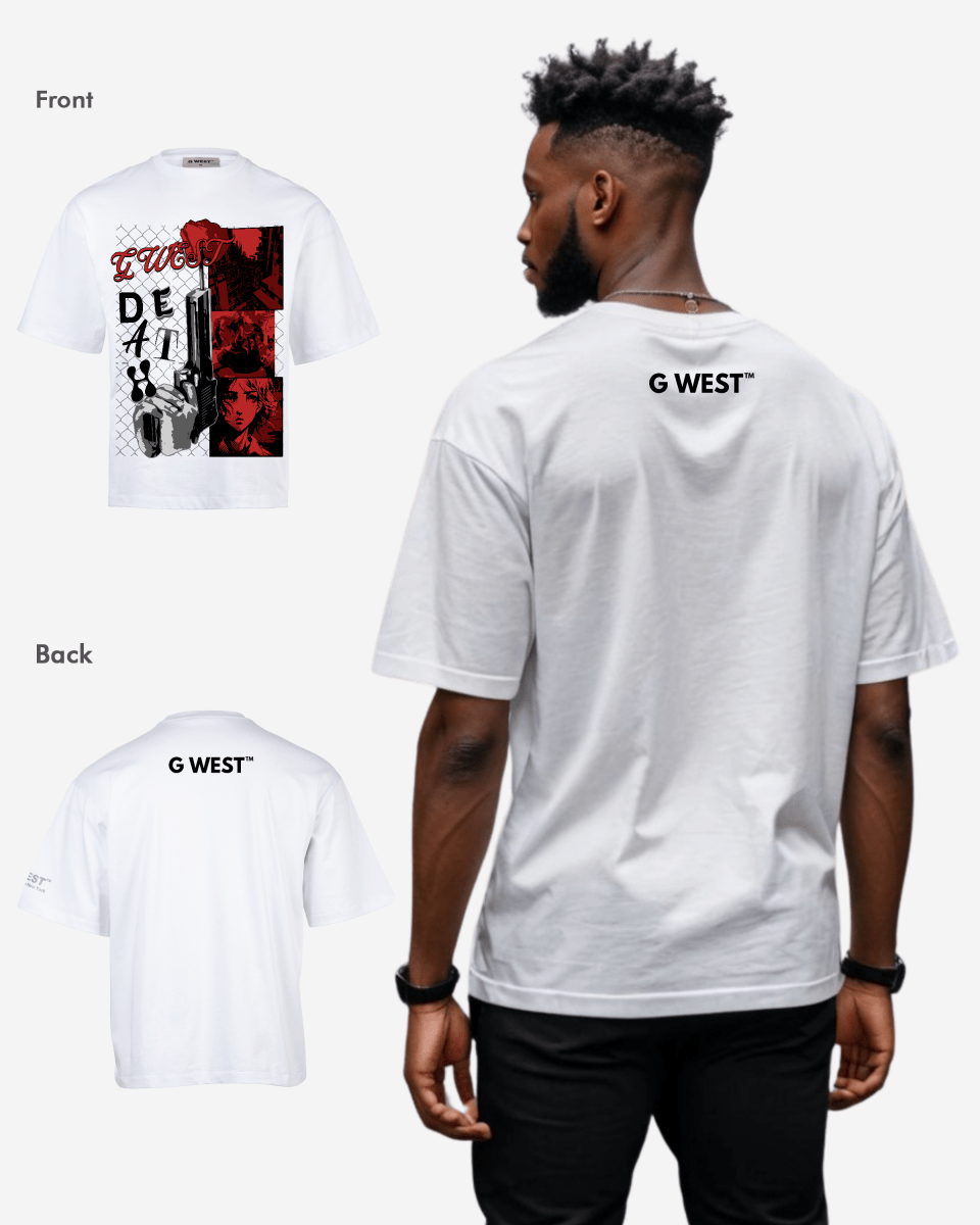G WEST DEATH OVERSIZED T-Shirt Mens G West