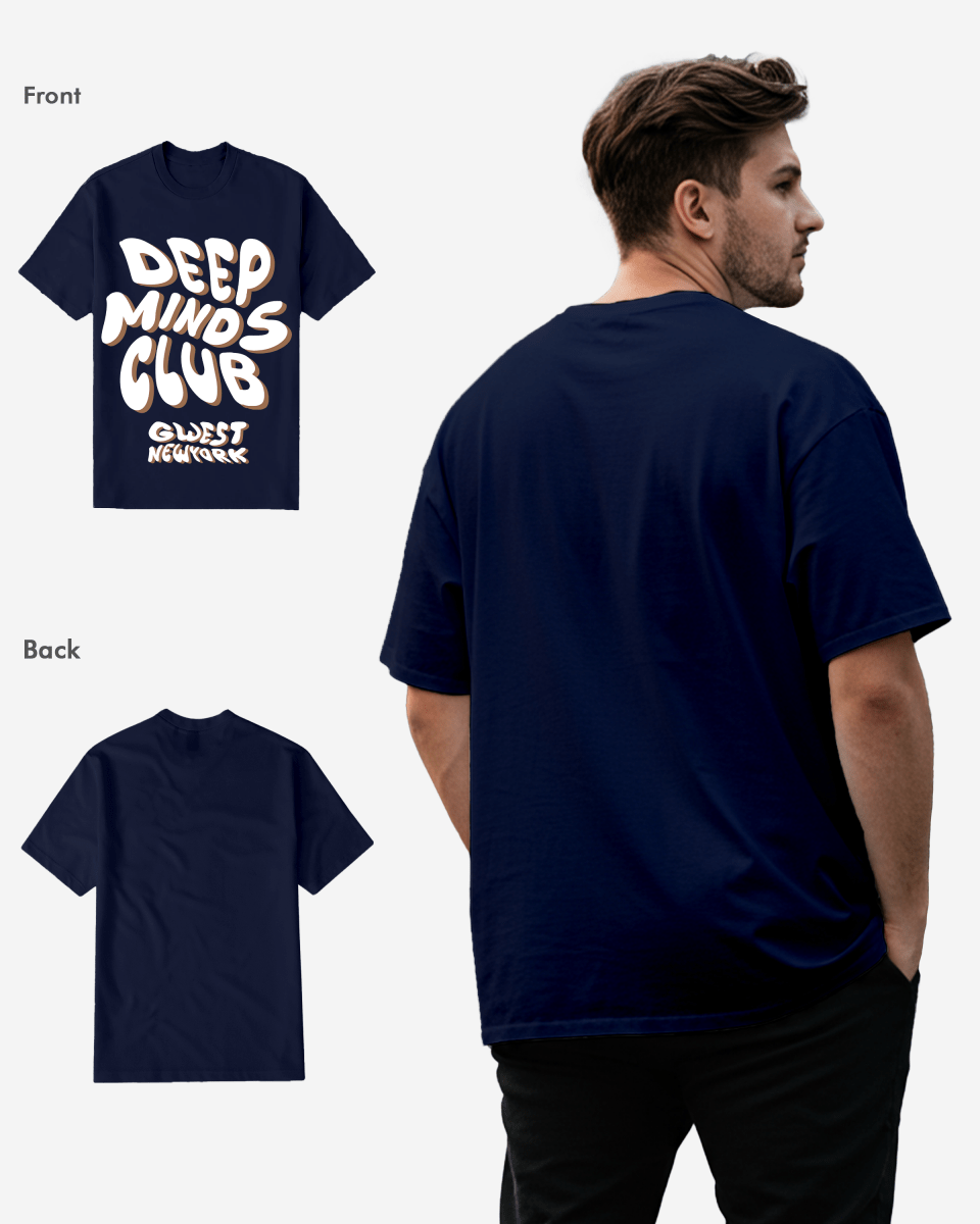 G West Deep Mind Club Distress graphic T-Shirt Big and Tall Mens G West