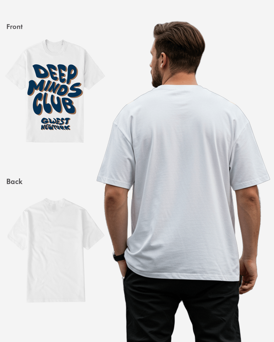 G West Deep Mind Club Distress graphic T-Shirt Big and Tall Mens G West