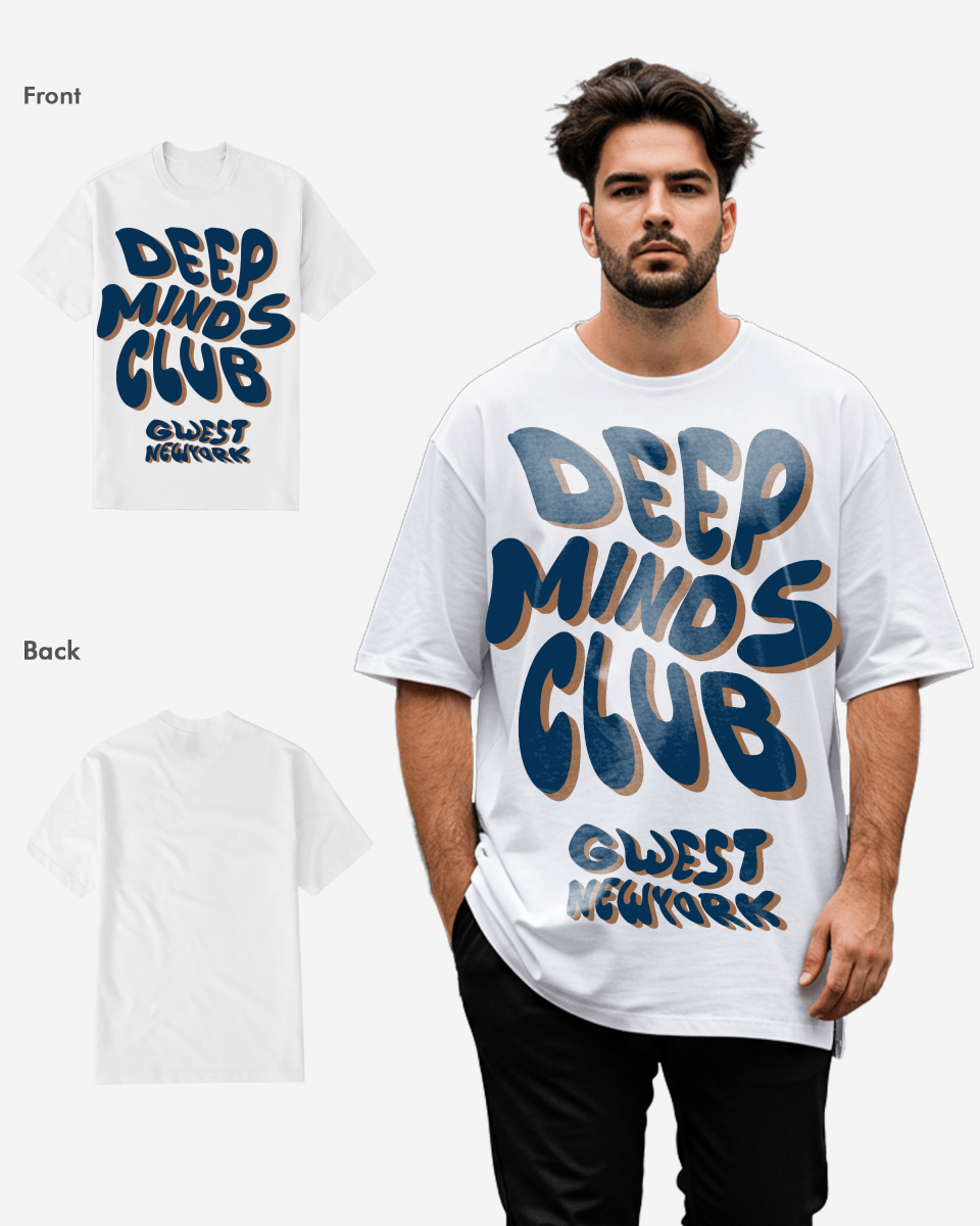 G West Deep Mind Club Distress graphic T-Shirt Big and Tall Mens G West