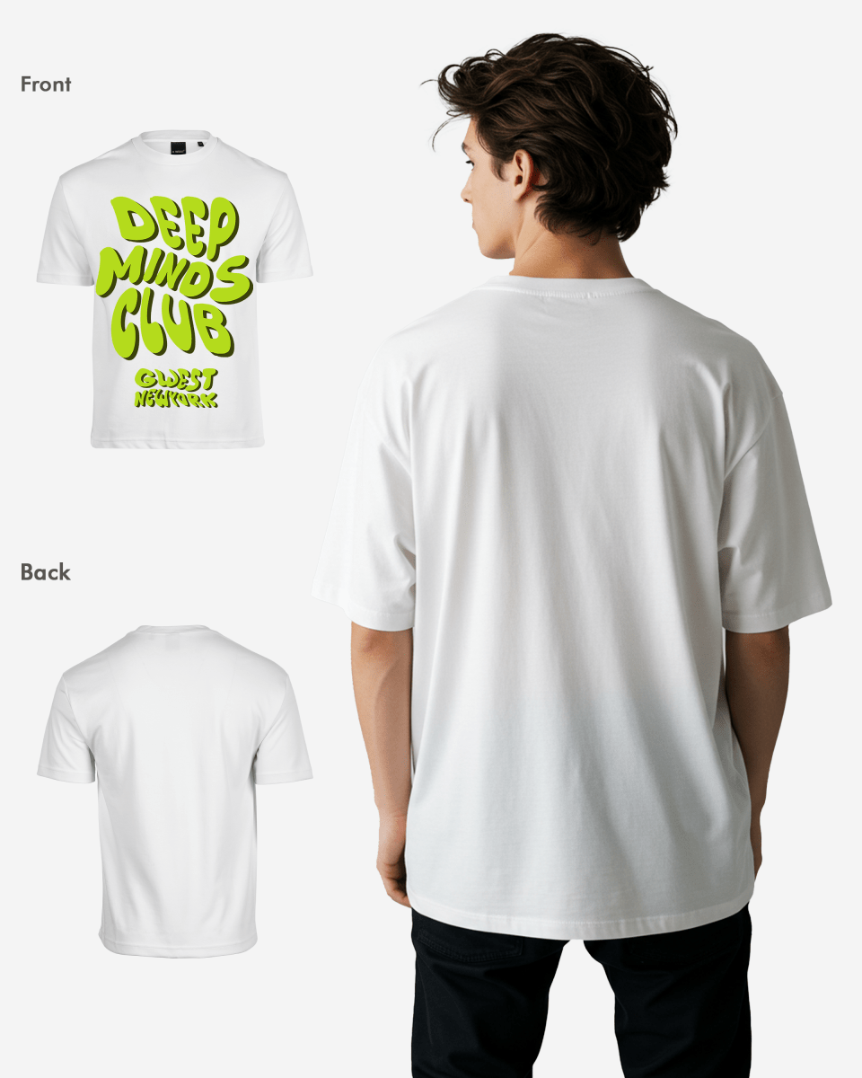 G West Mens Deep Minds Club Oversized Tee G West