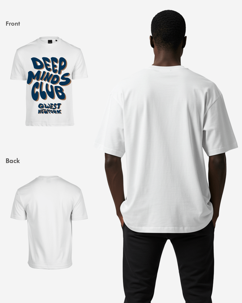 G West Mens Deep Minds Club Oversized Tee G West