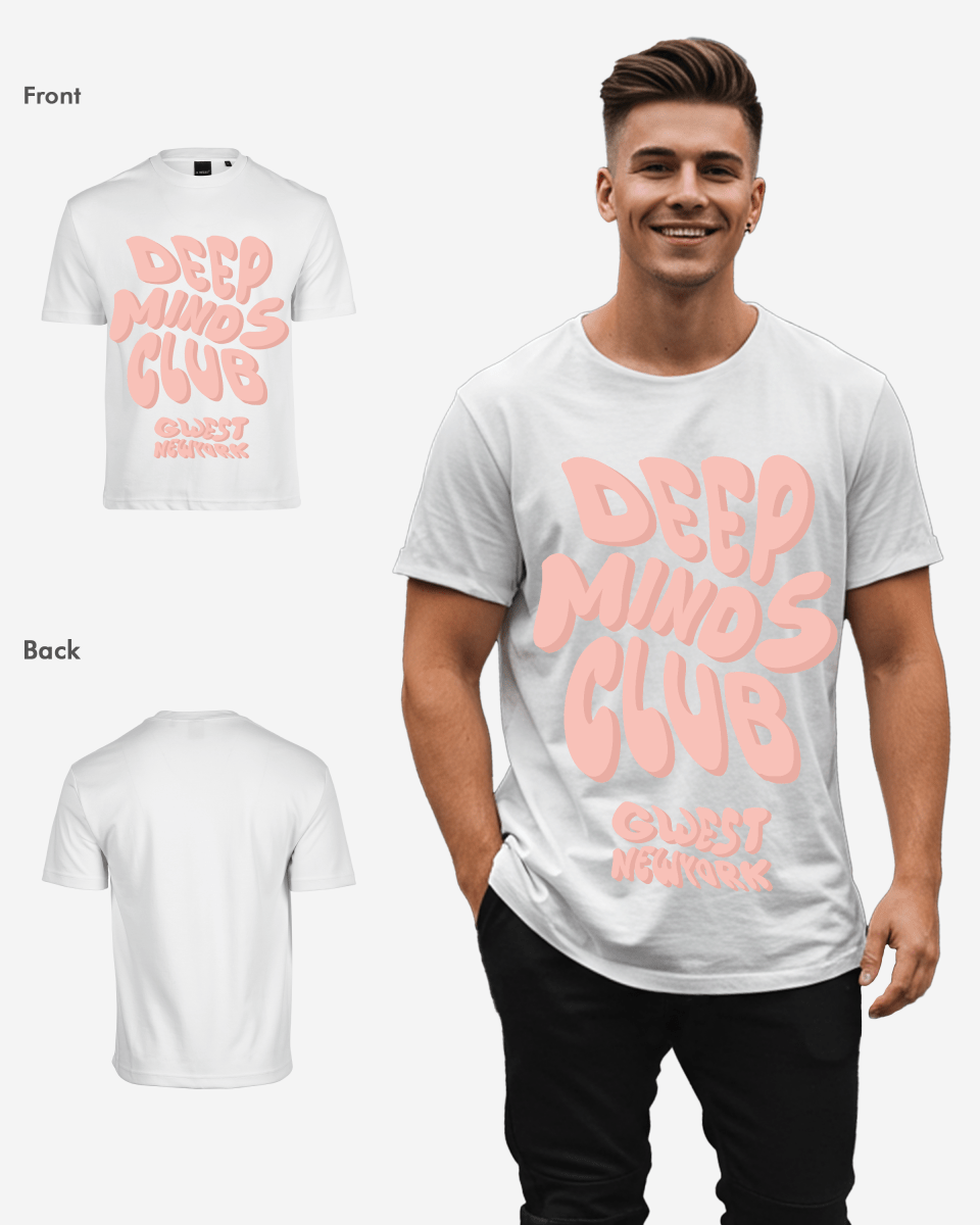 G West Mens Deep Minds Club Oversized Tee G West