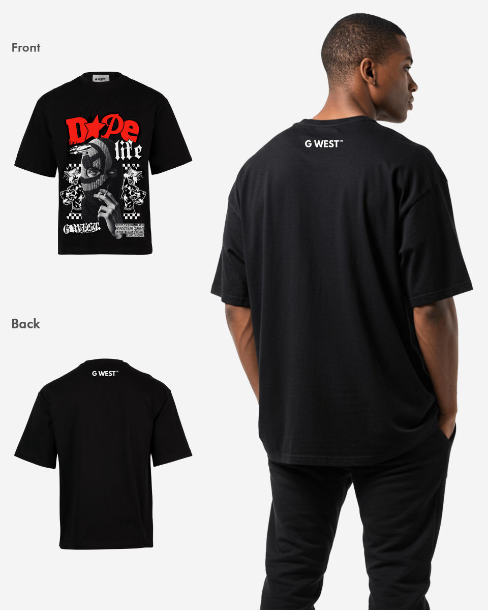 G WEST DOPE LIFE OVERSIZED T-Shirt Mens G West