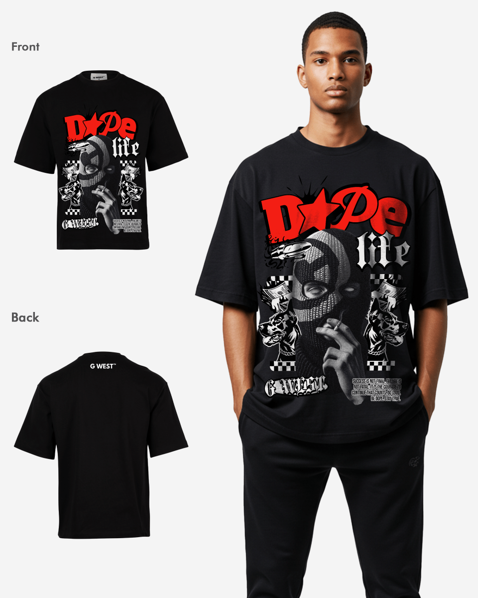 G WEST DOPE LIFE OVERSIZED T-Shirt Mens G West
