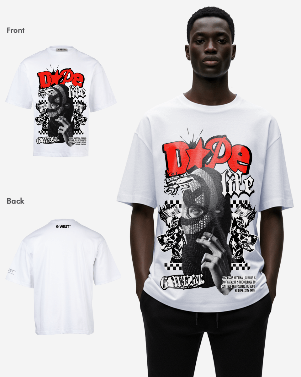 G WEST DOPE LIFE OVERSIZED T-Shirt Mens G West