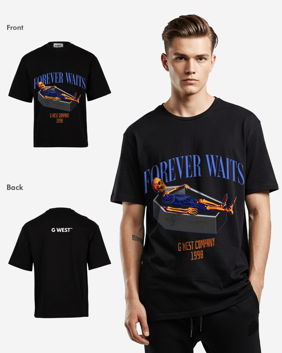 G WEST Forever Waits Oversized T-Shirt Mens G West