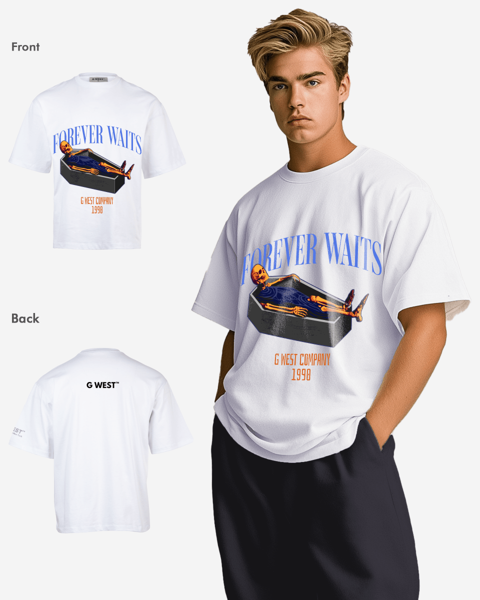 G WEST Forever Waits Oversized T-Shirt Mens G West