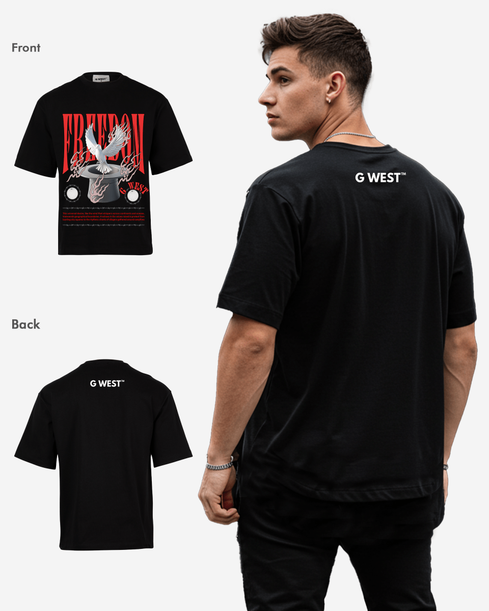 G WEST FREEDOM OVERSIZED T-Shirt Mens G West