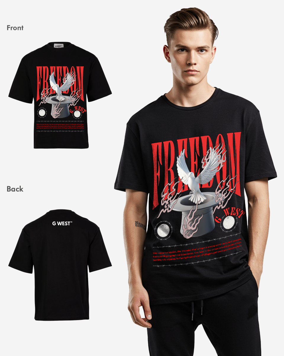 G WEST FREEDOM OVERSIZED T-Shirt Mens G West