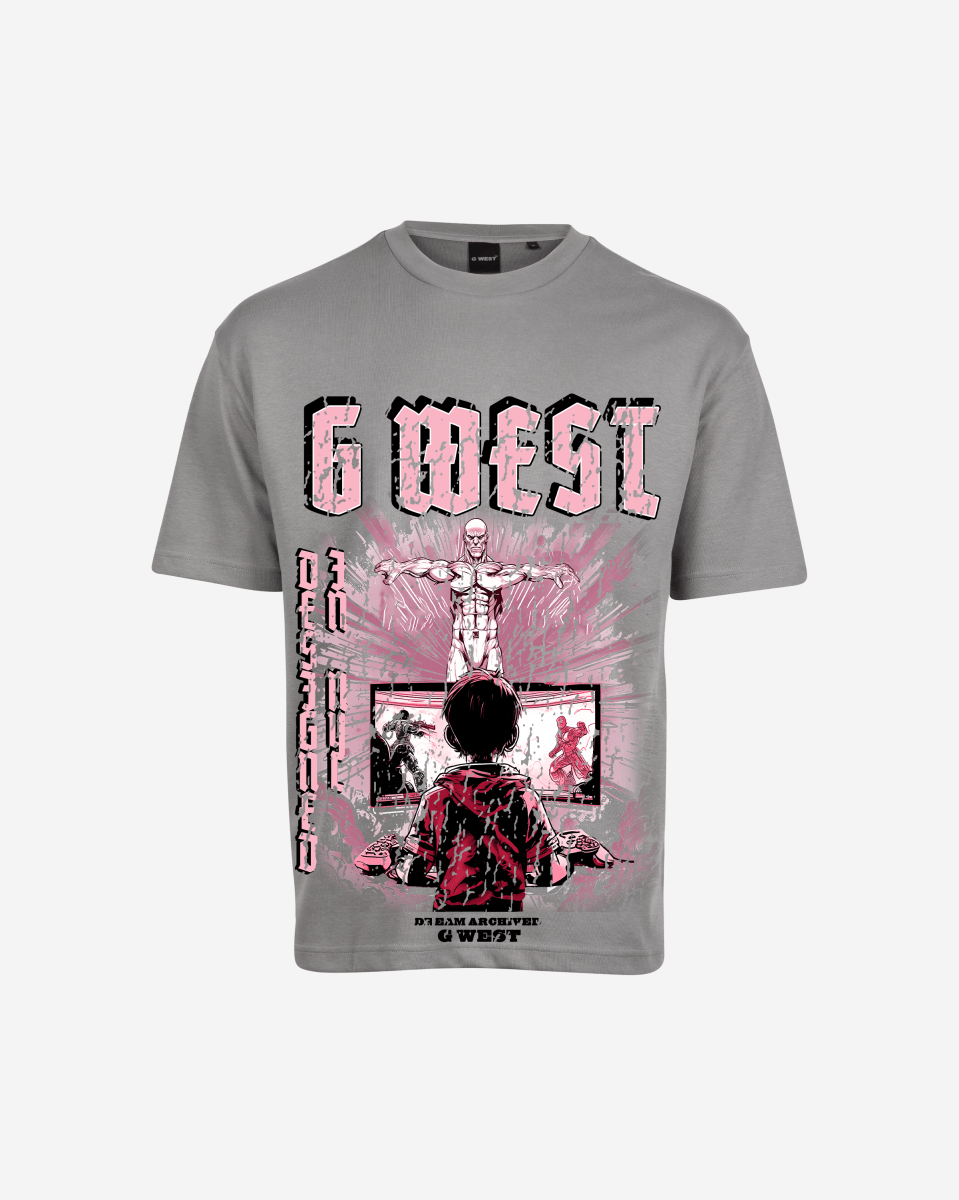 G West Game of G Baby Blue Black Oversized T-Shirt Mens G West