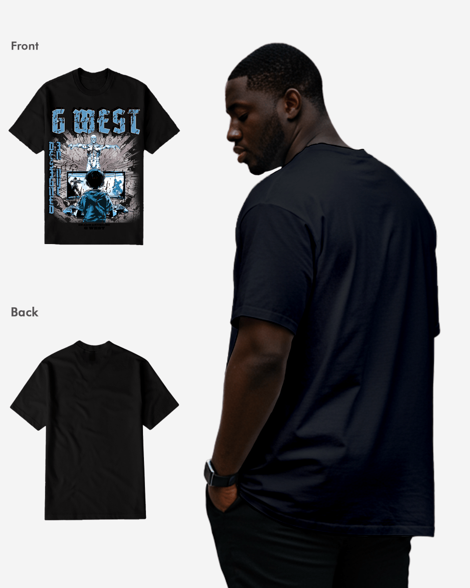 G West Game of G Baby Blue T-Shirt Big and Tall Mens G West