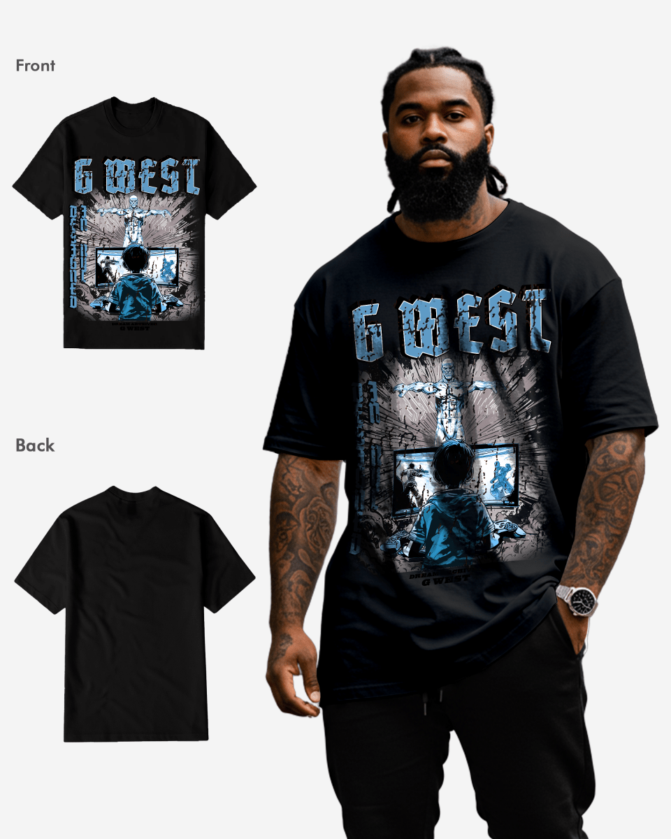 G West Game of G Baby Blue T-Shirt Big and Tall Mens G West
