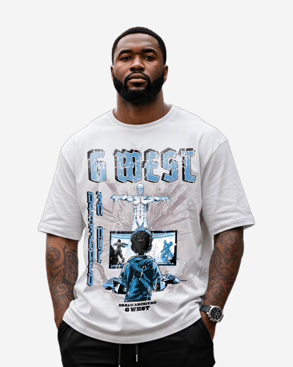 G West Game of G Baby Blue T-Shirt Big and Tall Mens G West