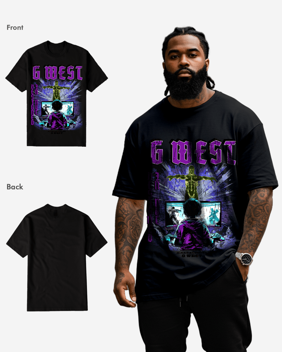 G West Game of G Purple T-Shirt Big and Tall Mens G West