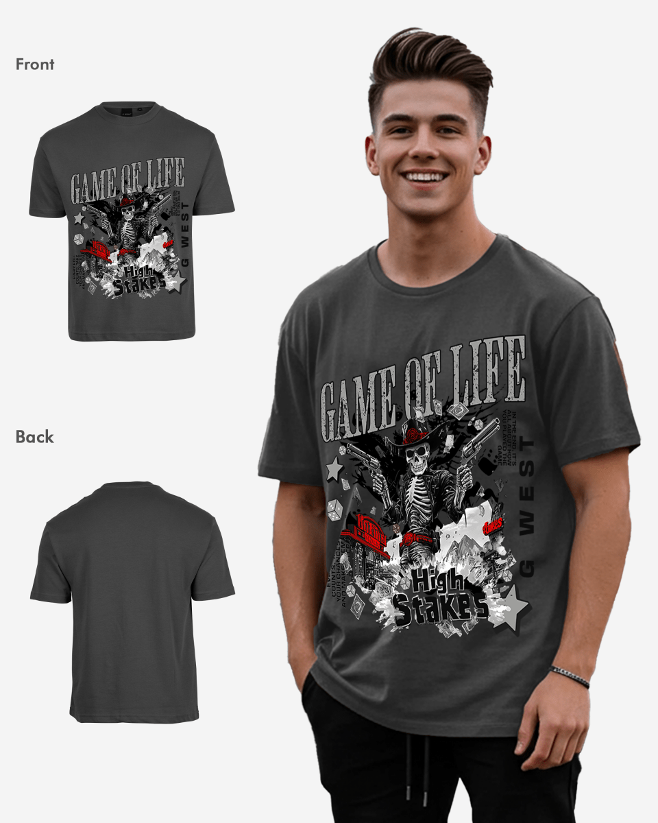 G West Game Of Life Oversized T-Shirt Mens G West