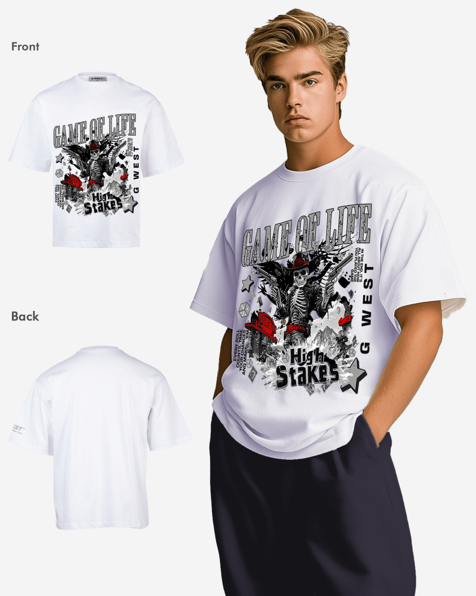 G West Game Of Life Oversized T-Shirt Mens G West
