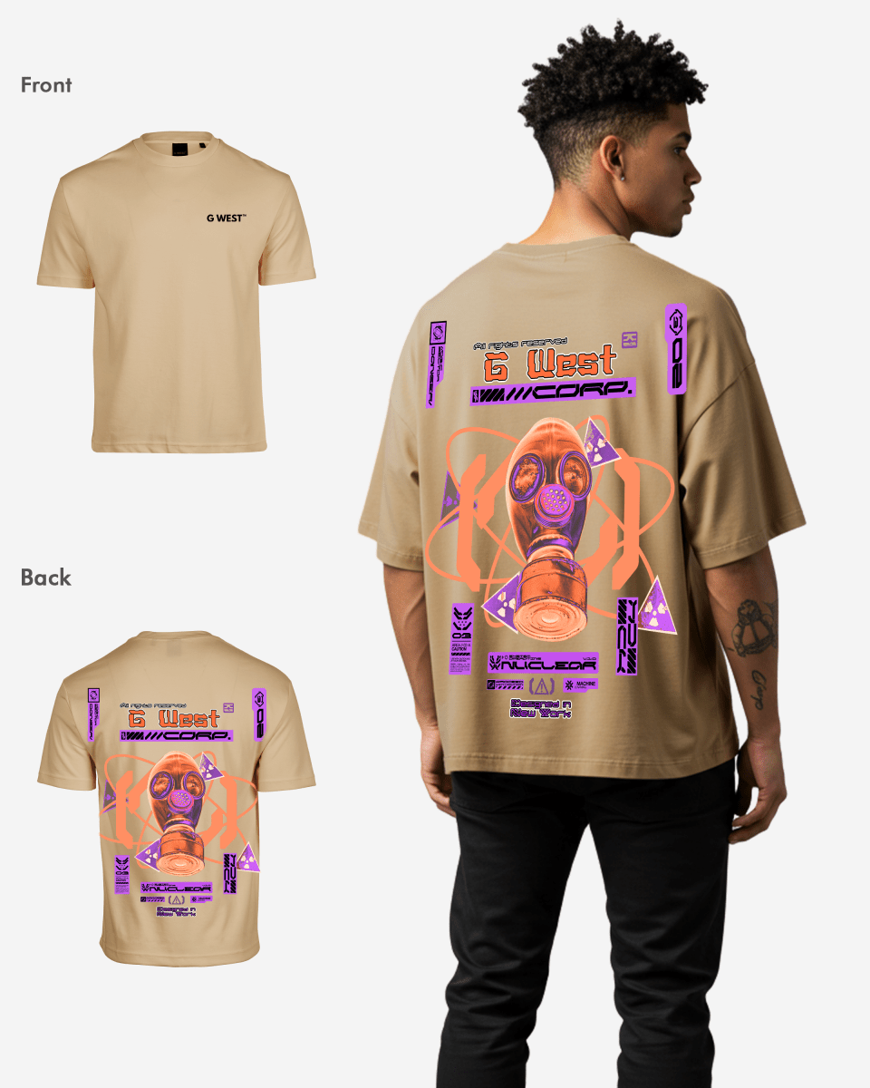 G West Gas Helmetlife Style Oversized T-Shirt Mens G West