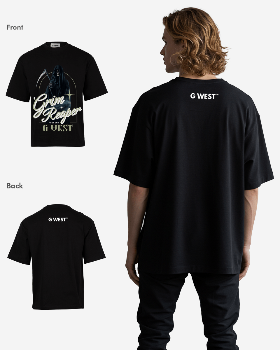 G WEST GRIM REAPER OVERSIZED T-Shirt Mens G West