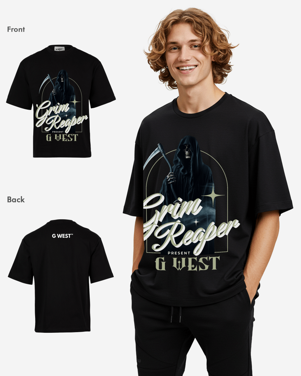 G WEST GRIM REAPER OVERSIZED T-Shirt Mens G West