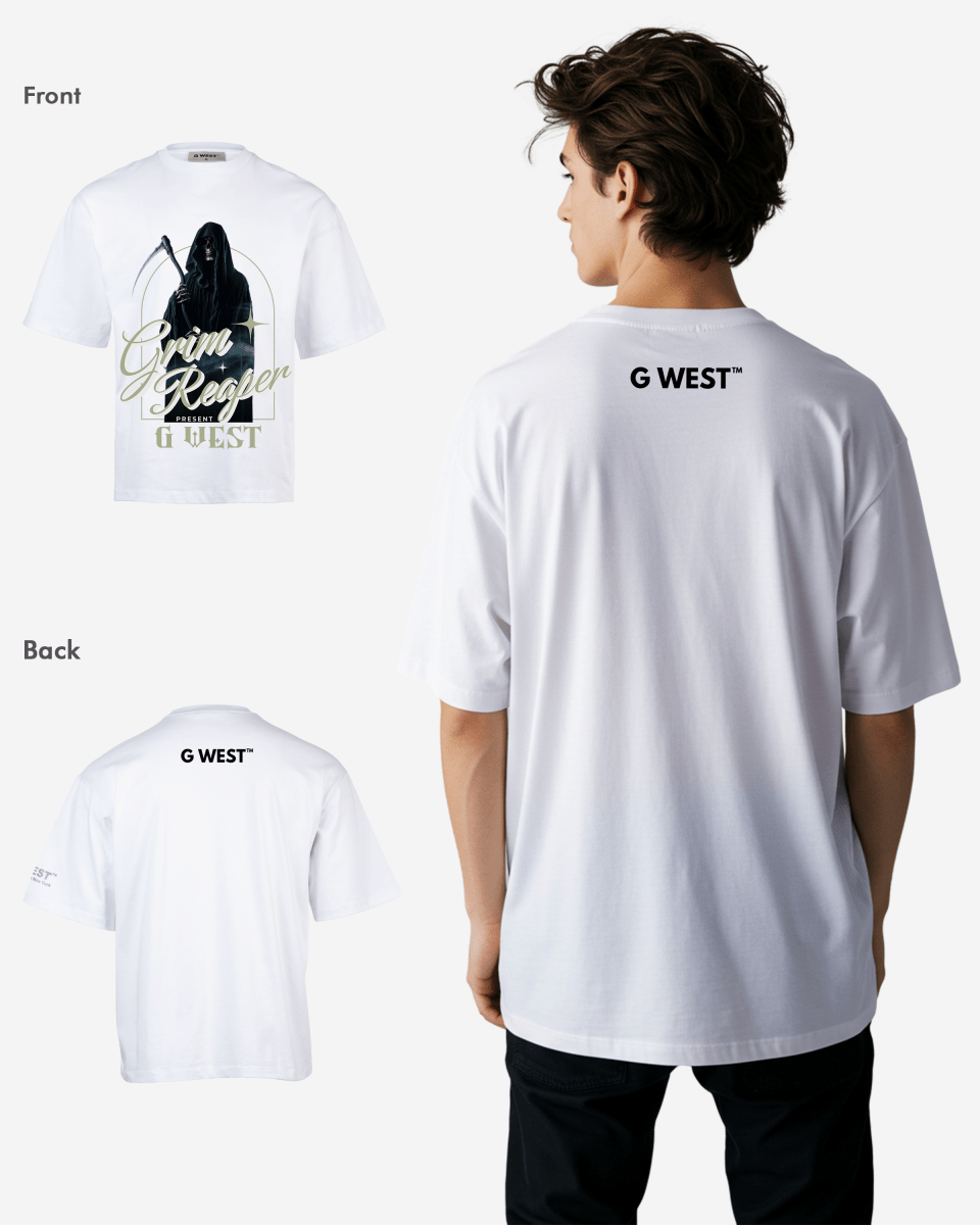 G WEST GRIM REAPER OVERSIZED T-Shirt Mens G West