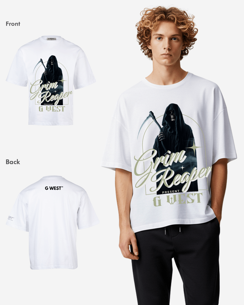 G WEST GRIM REAPER OVERSIZED T-Shirt Mens G West