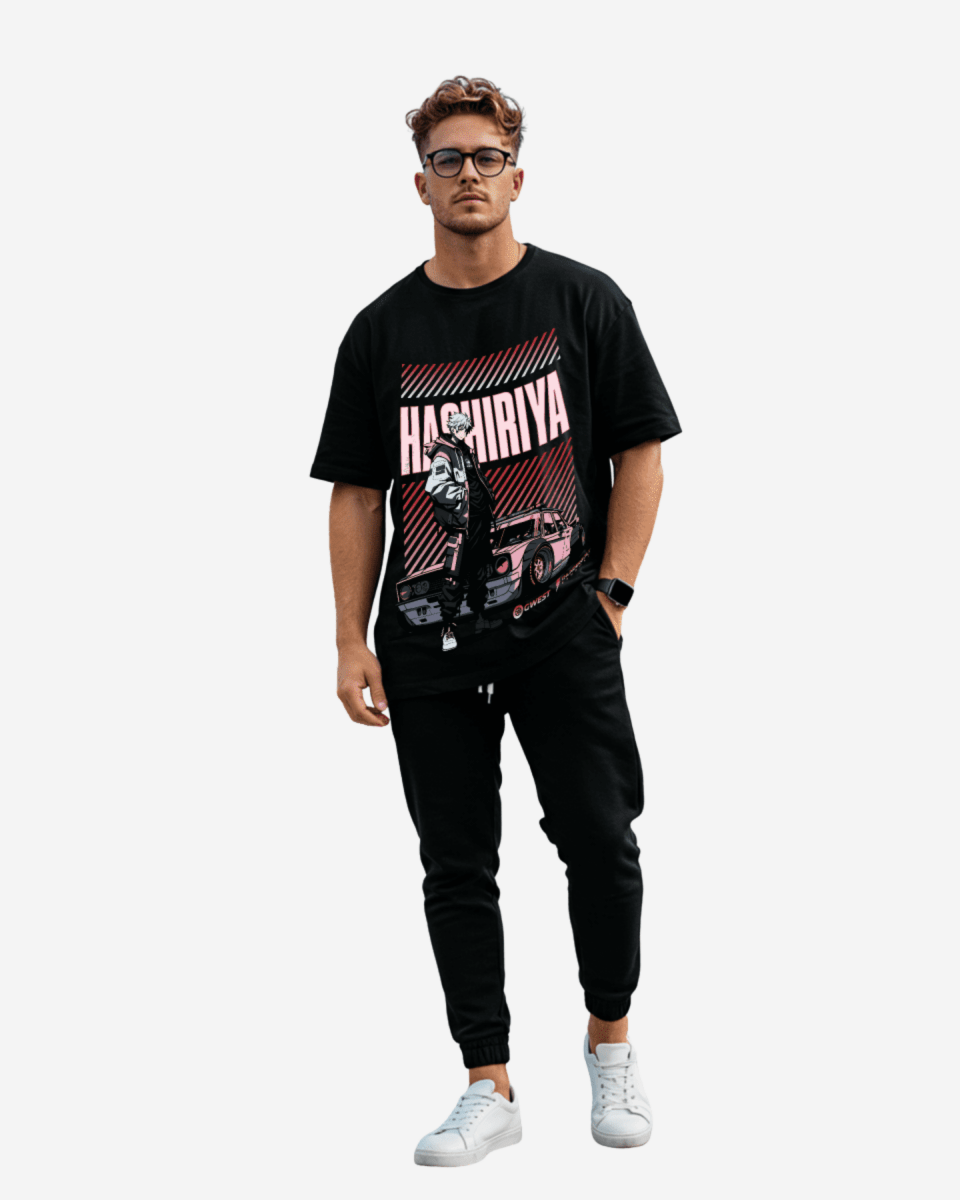 Camiseta de hombre extragrande G West Hashiriya