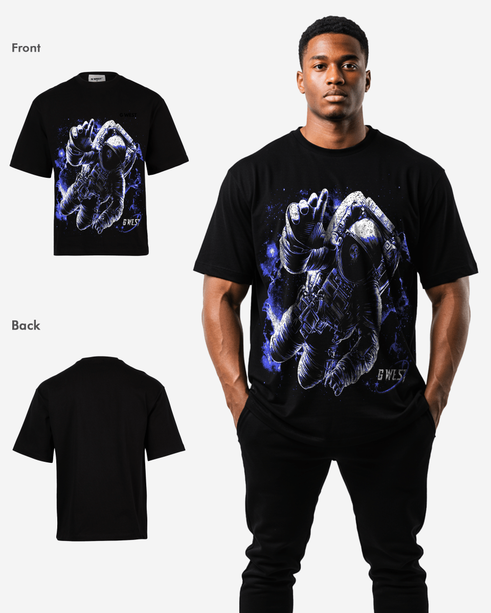 G West Heavy Weight Galaxy Men Premium Oversized Tee G West