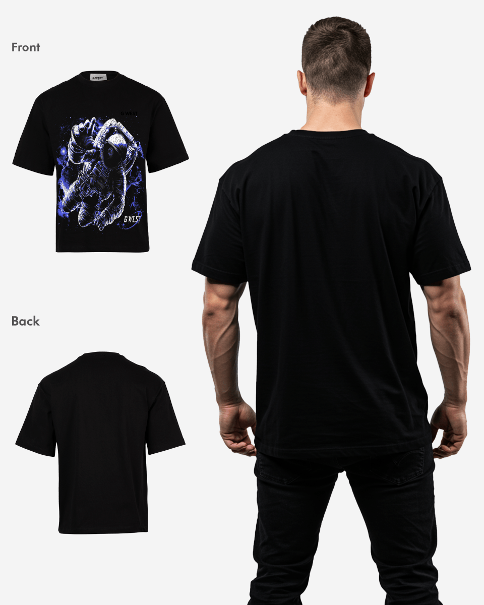 G West Heavy Weight Galaxy Men Premium Oversized Tee G West